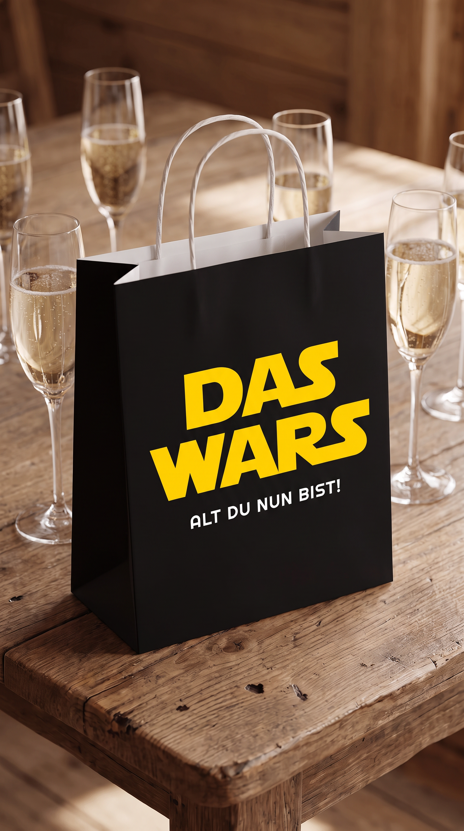 Geschenktüte „DAS WAR'S.“ – Lustige Geschenkverpackung zum Geburtstag